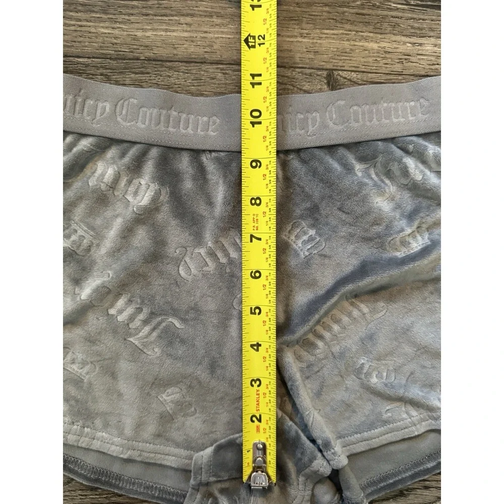 Juicy Couture Shorts Womens Large‎ Gray Sleep Velour - Picture 4 of 7